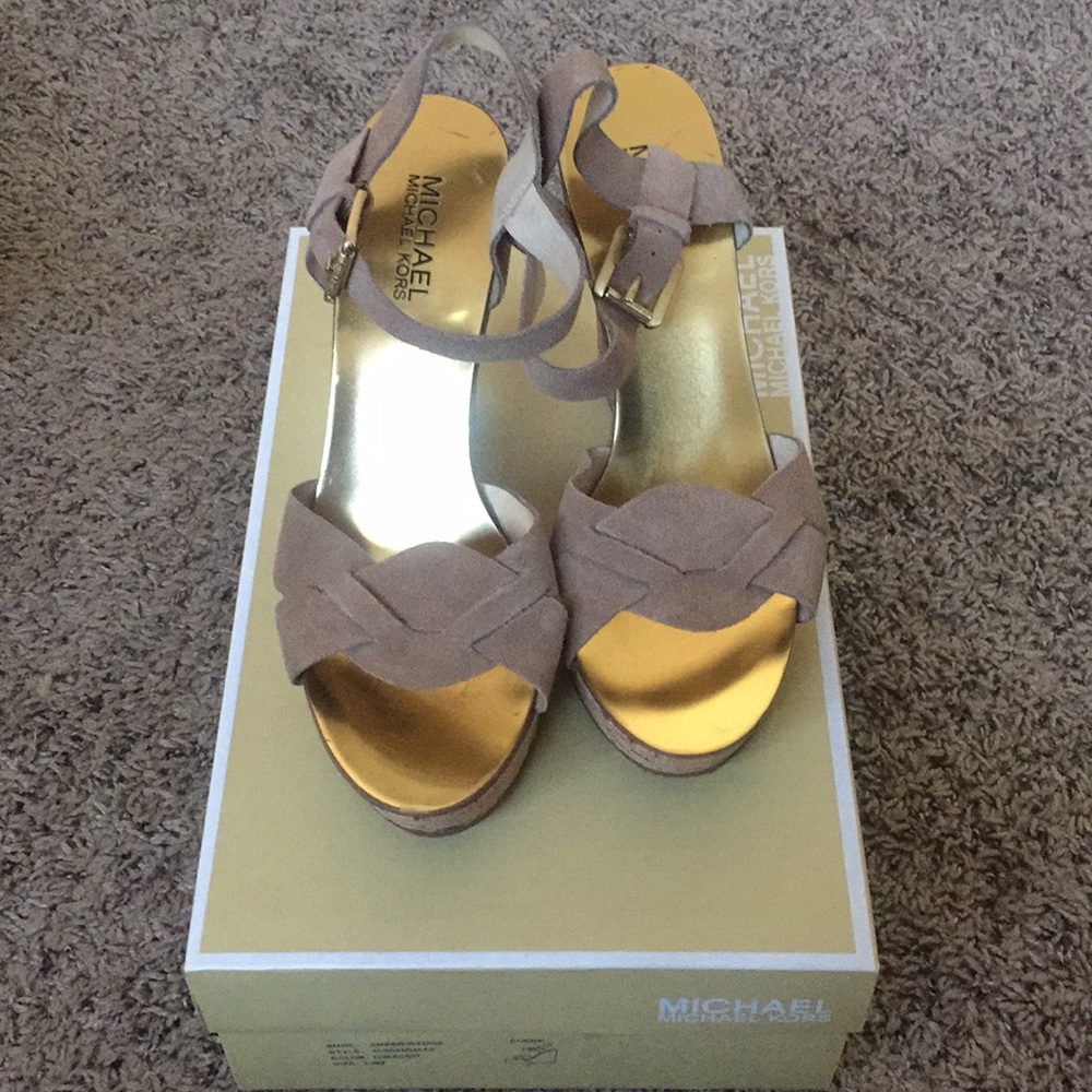 Michael Kors Tan Wedges
